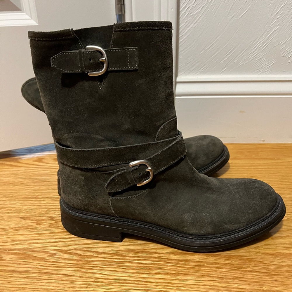 Hands Italian Suede “Biker” Boots
